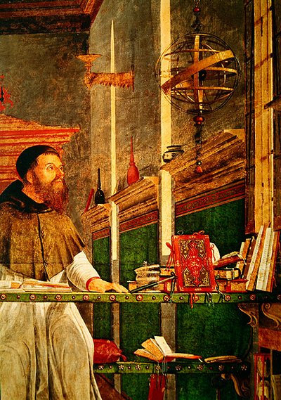 (Detail) Vision des heiligen Augustinus, ca. 1502-08 von Vittore Carpaccio